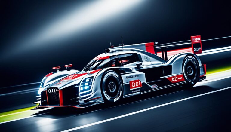 Audi R18 e-tron quattro with laser light